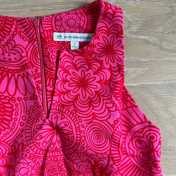 Southern Tide Kennedy Sleeveless Dress in Seapine Floral - Picture 5 of 6